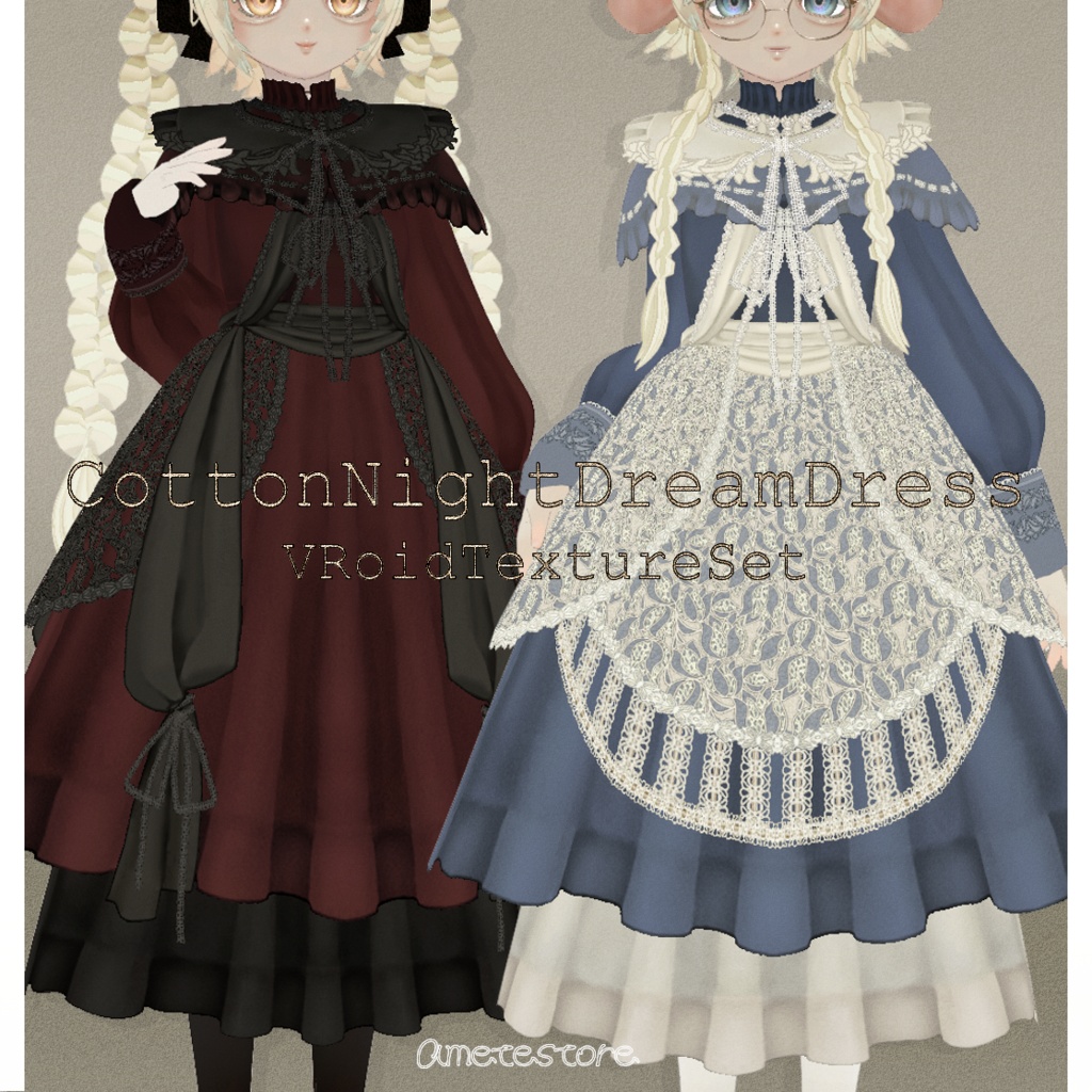 CottonNightDreamDress VRoidテクスチャセット