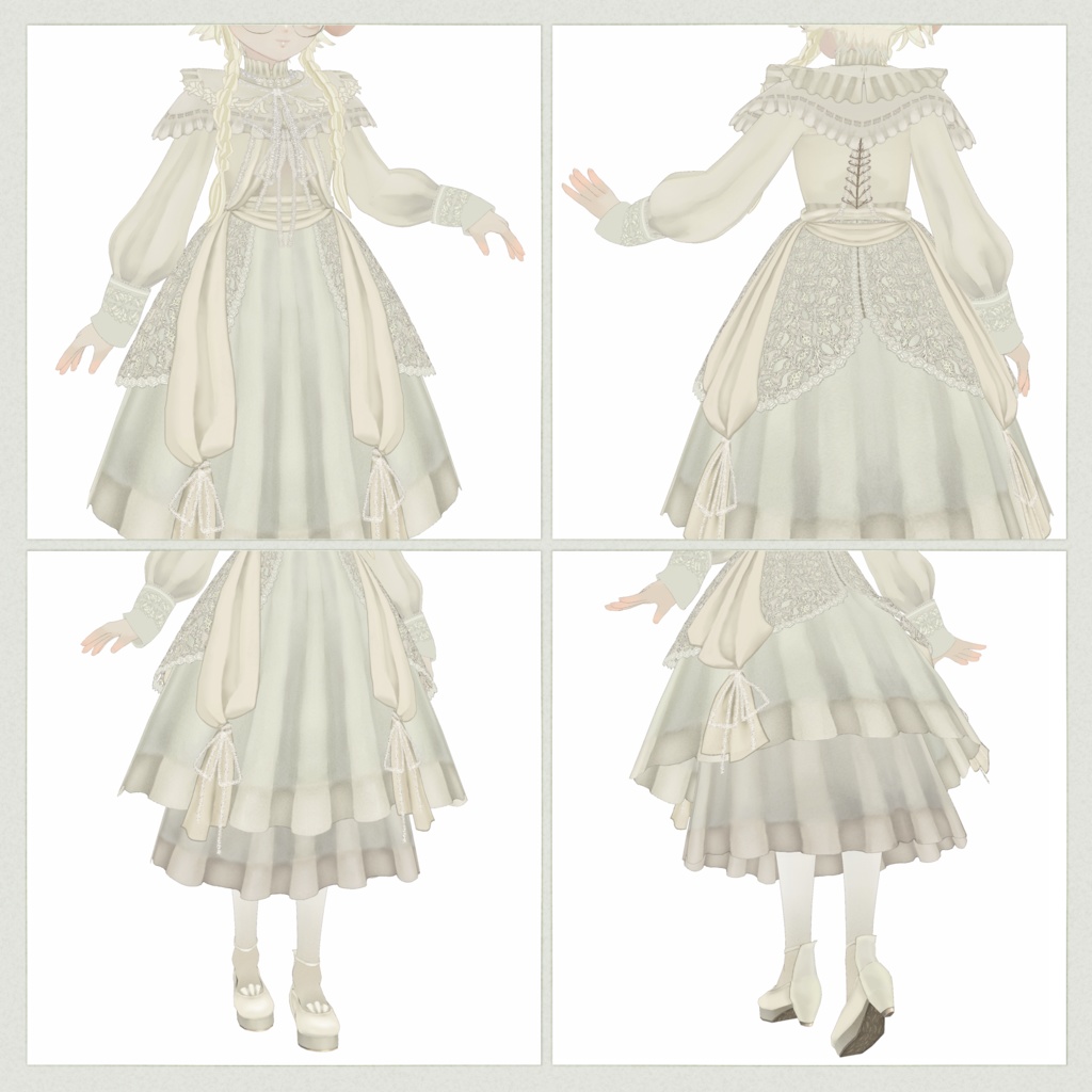 CottonNightDreamDress VRoidテクスチャセット