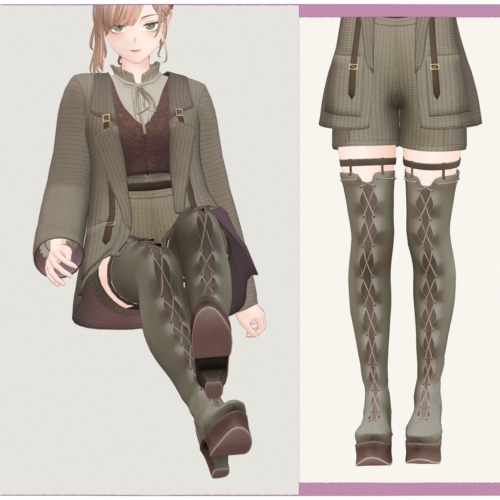 5アバター対応∴knee-high boots