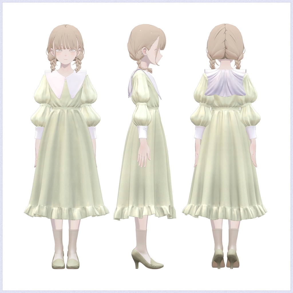 Grus対応∴Two Sleeves Two Collars Dress