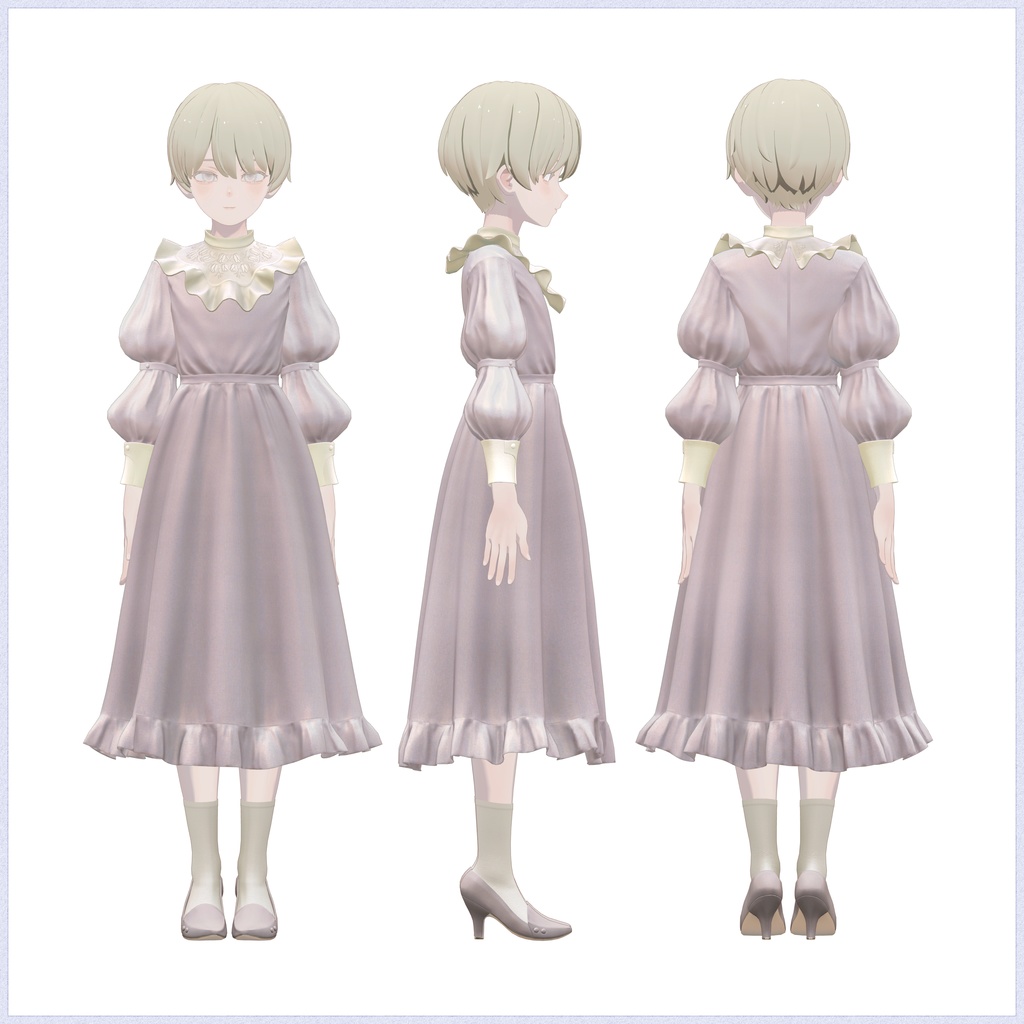 Grus対応∴Two Sleeves Two Collars Dress