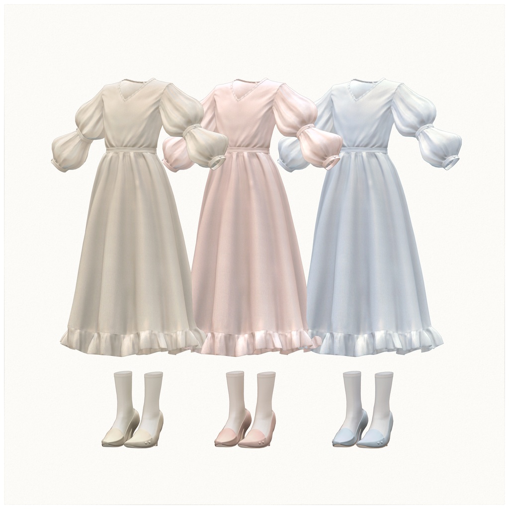 Grus対応∴Two Sleeves Two Collars Dress