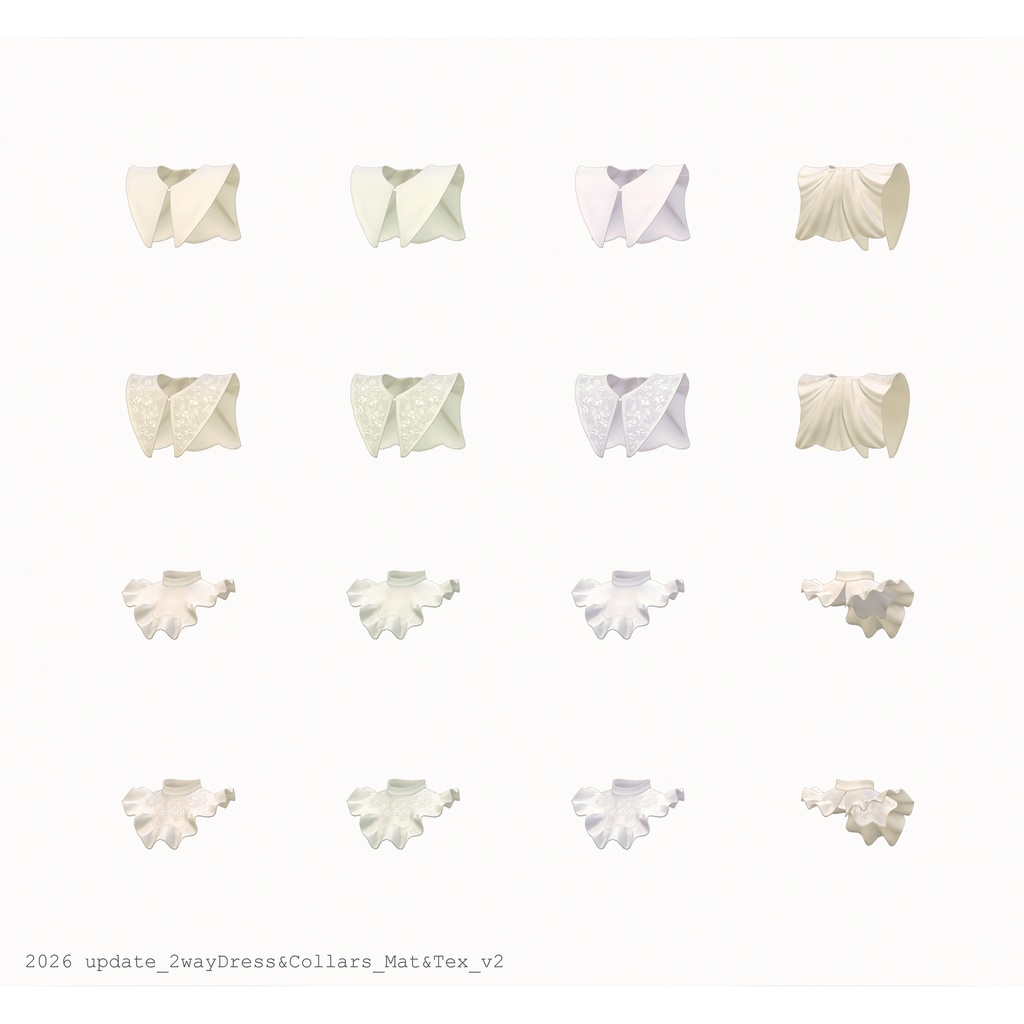 Grus対応版∴Two Sleeves Two Collars Dress