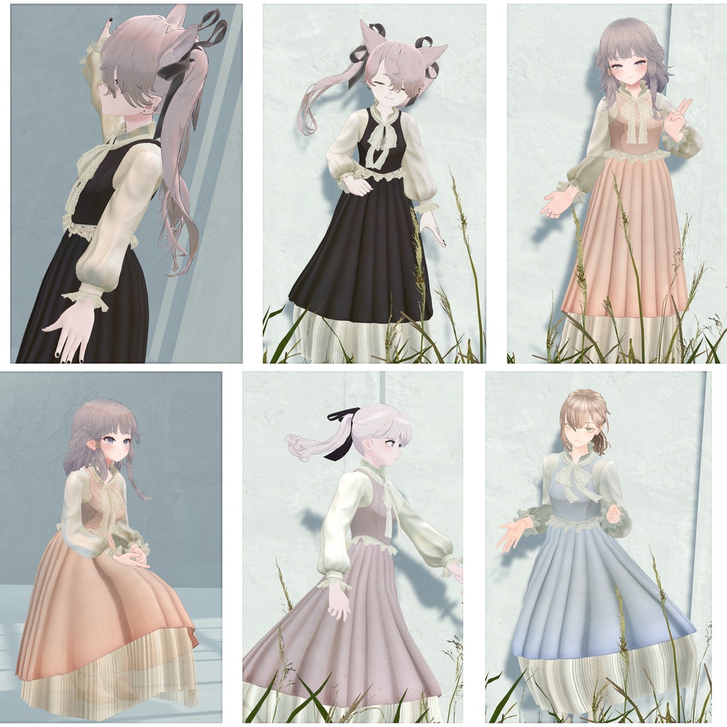 4アバター対応∴Veined Pleated Bouquet