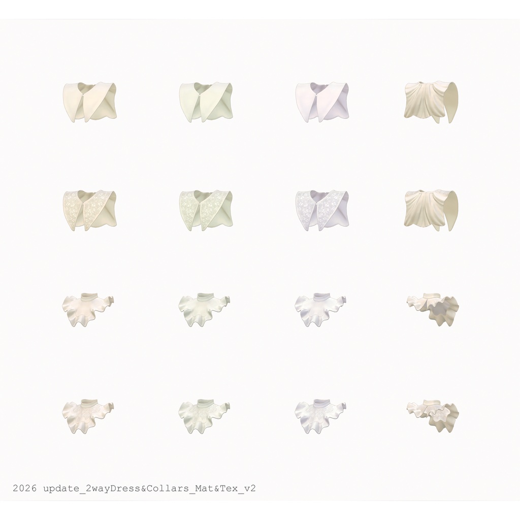 複数アバター対応∴Two Sleeves Two Collars Dress