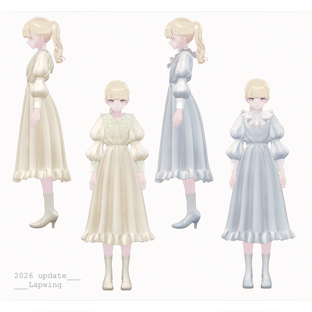複数アバター対応∴Two Sleeves Two Collars Dress