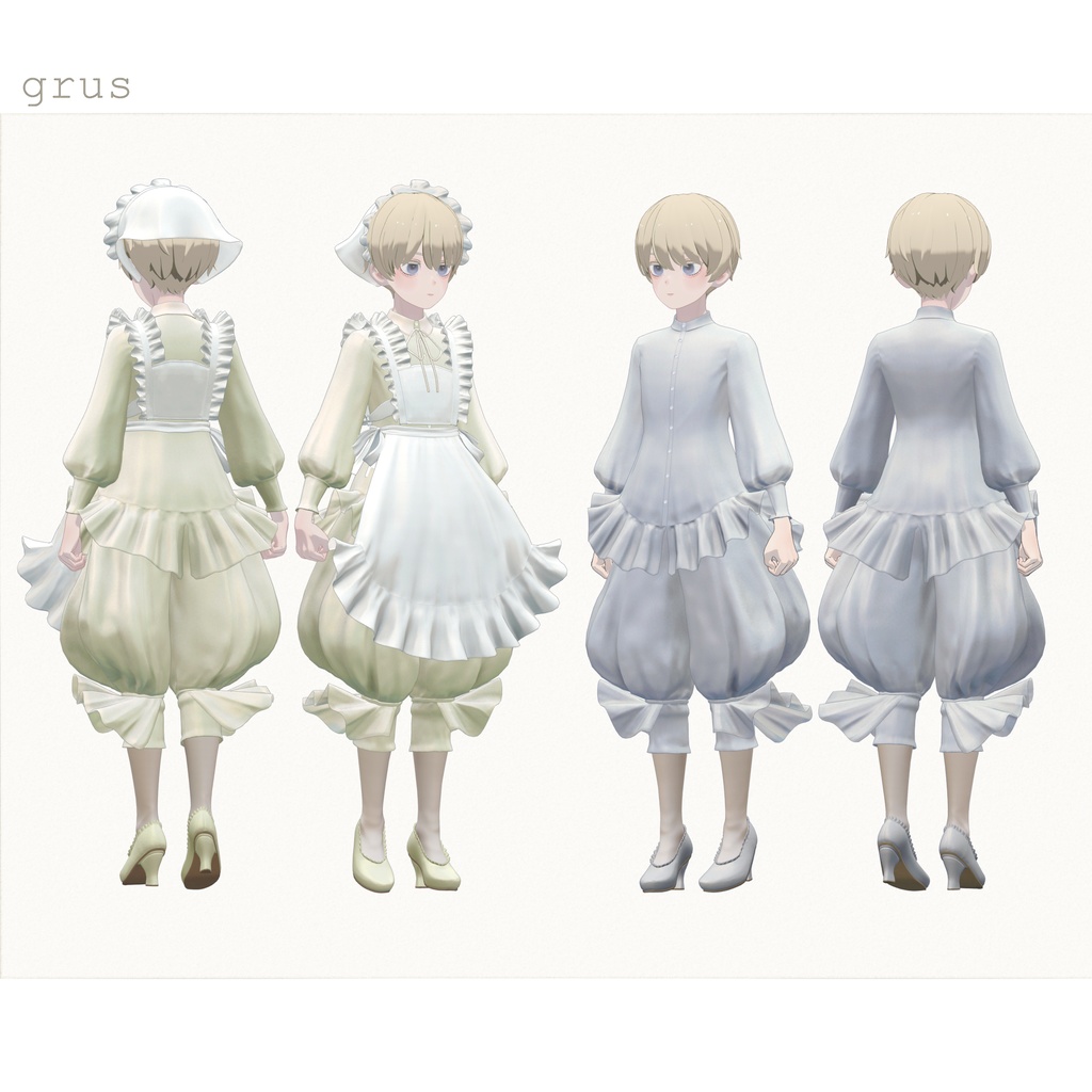 6アバター対応∴Morning FrillApron Set