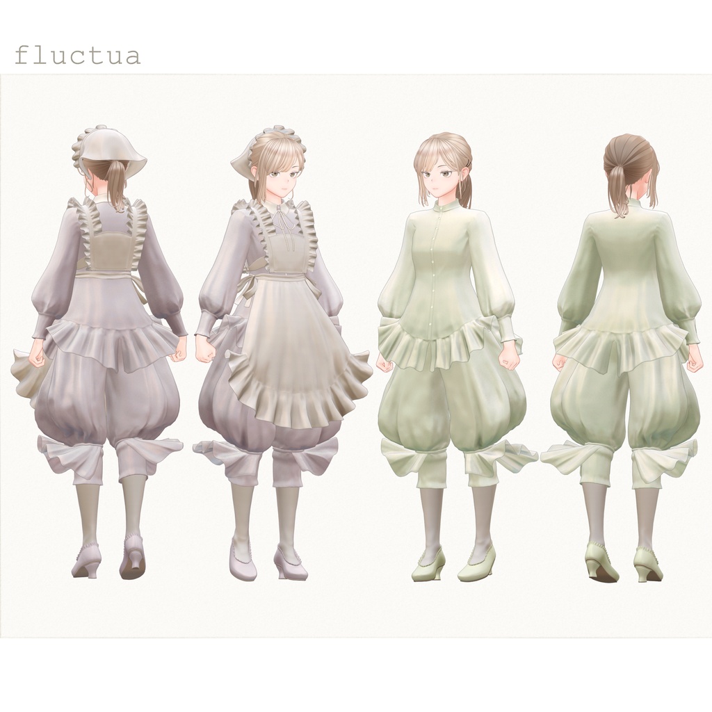 6アバター対応∴Morning FrillApron Set