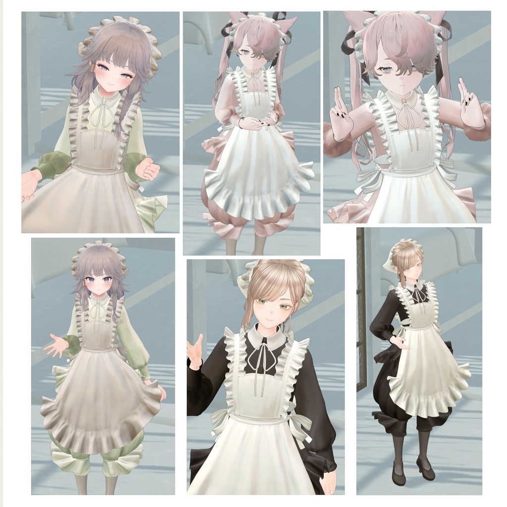 6アバター対応∴Morning FrillApron Set