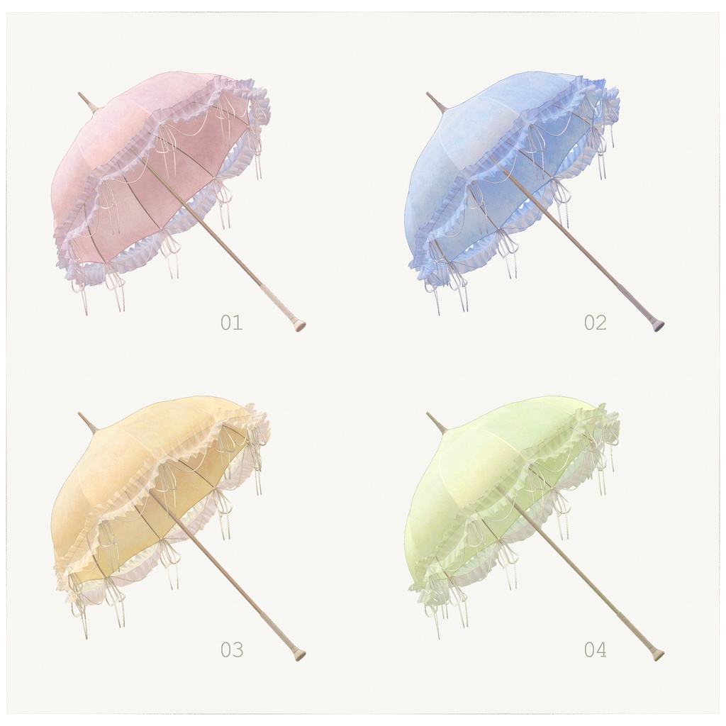 HangingRribbonUmbrella ∴VRChat想定