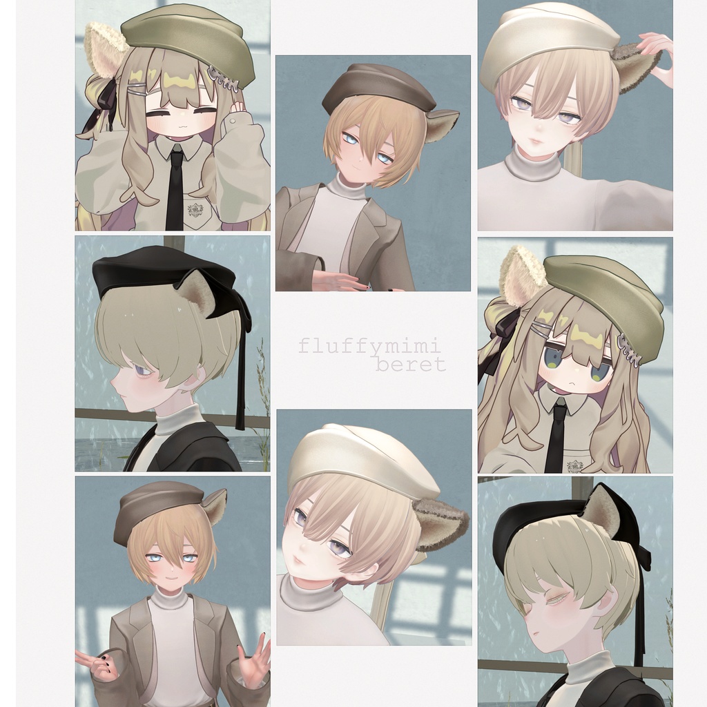 fluffy mimi beret∴VRChat想定