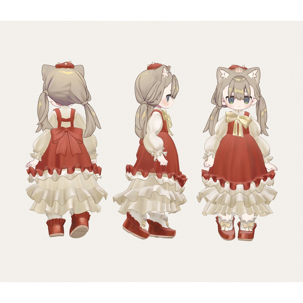 キプフェル対応∴Perlen Creme Kleid