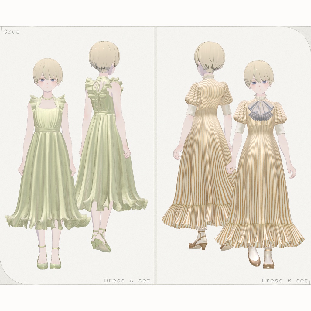 8アバター対応∴frilled petal layered dress