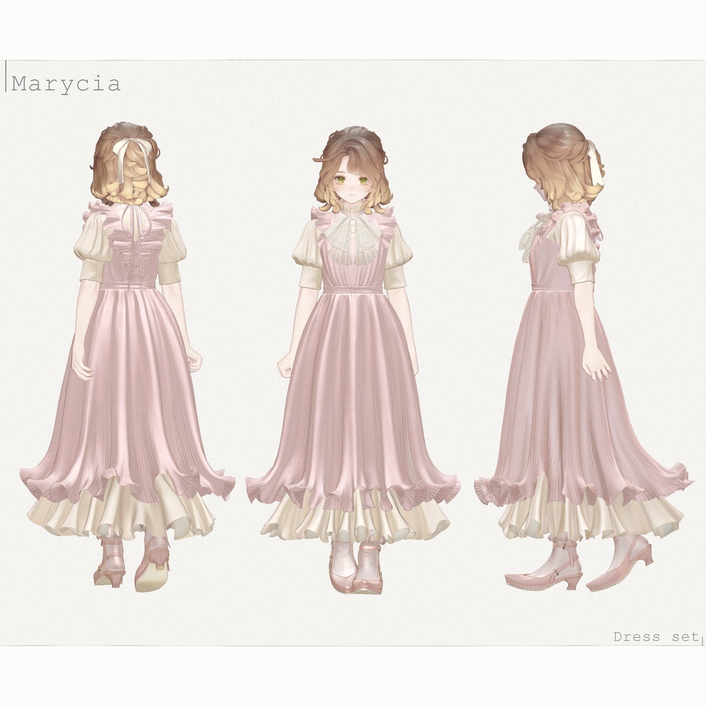 8アバター対応∴frilled petal layered dress
