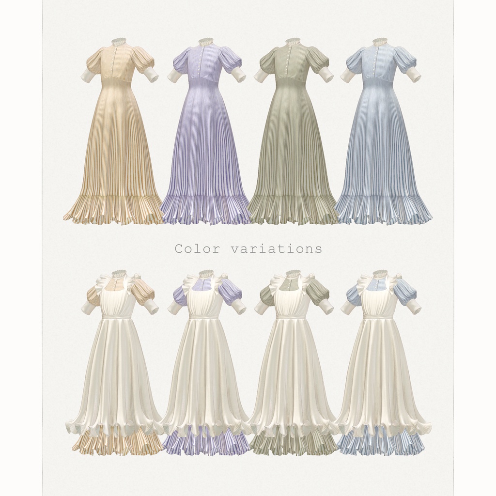 8アバター対応∴frilled petal layered dress