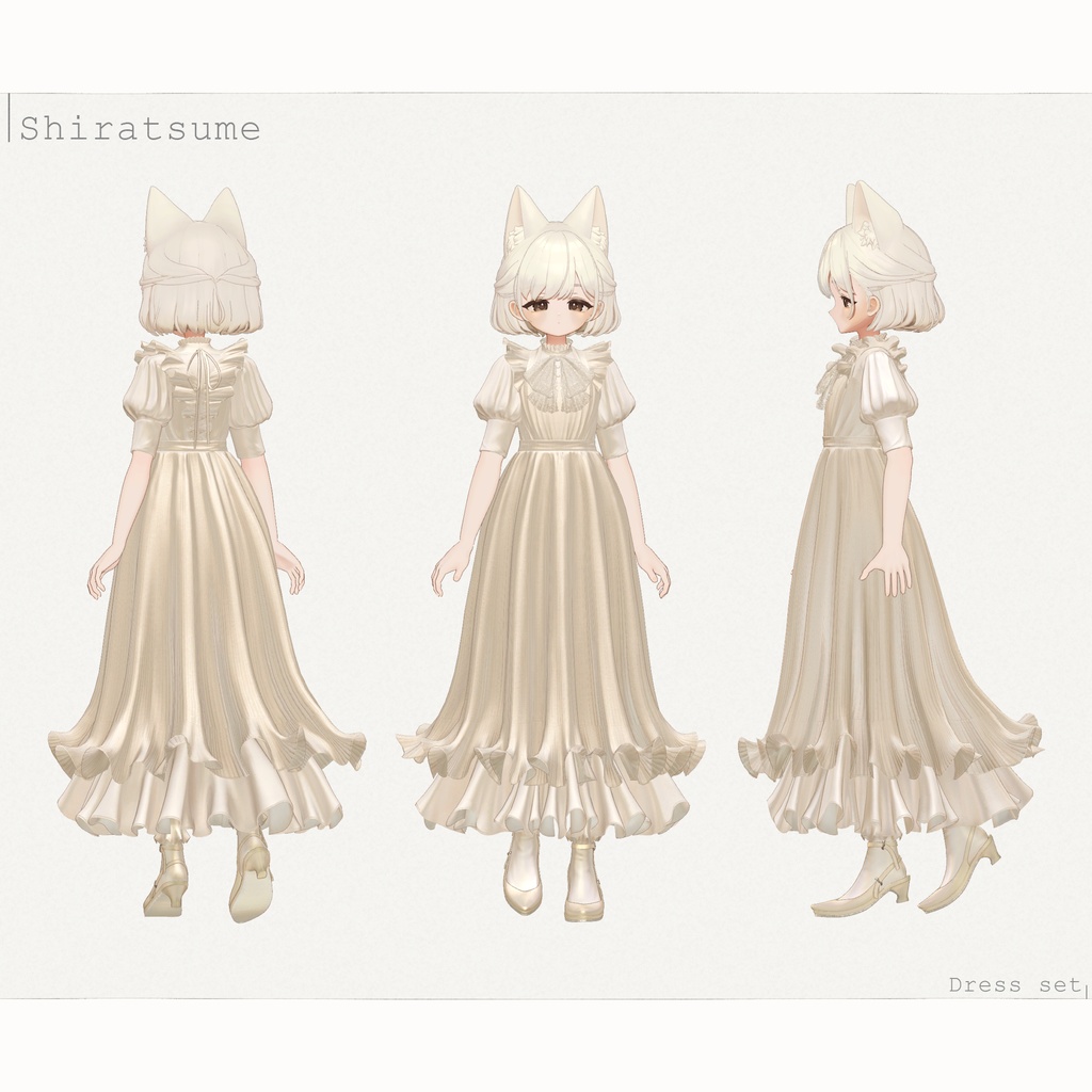 8アバター対応∴frilled petal layered dress