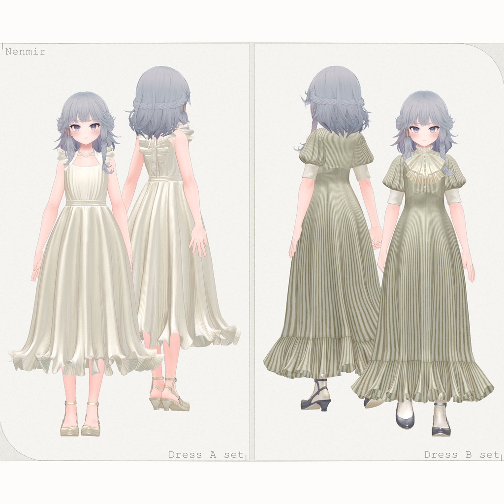 8アバター対応∴frilled petal layered dress