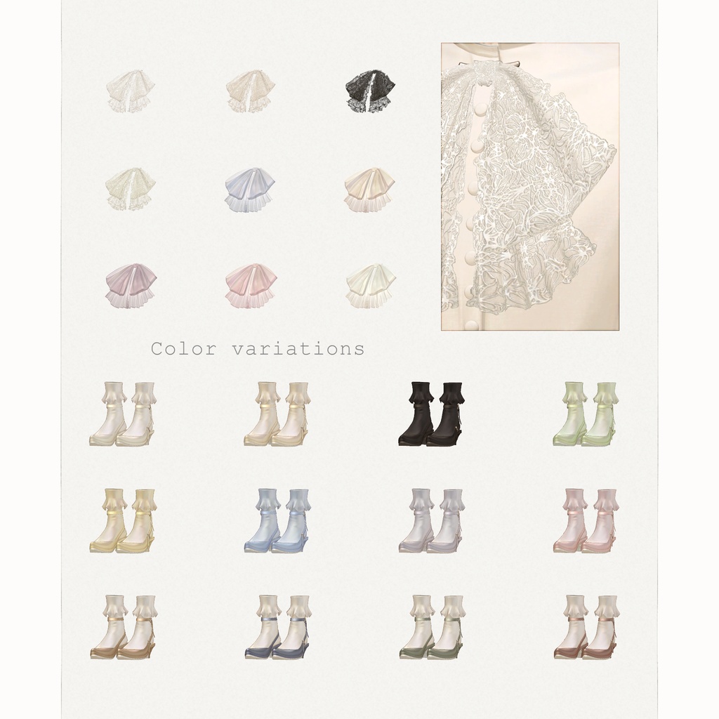 8アバター対応∴frilled petal layered dress