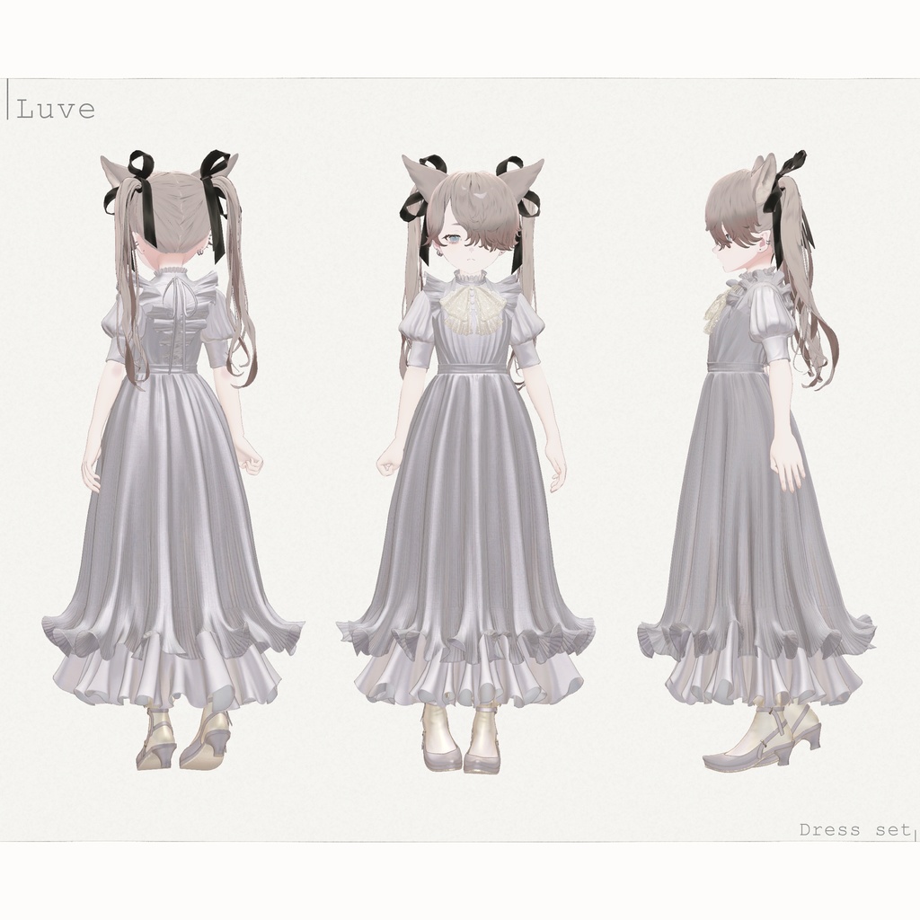 8アバター対応∴frilled petal layered dress