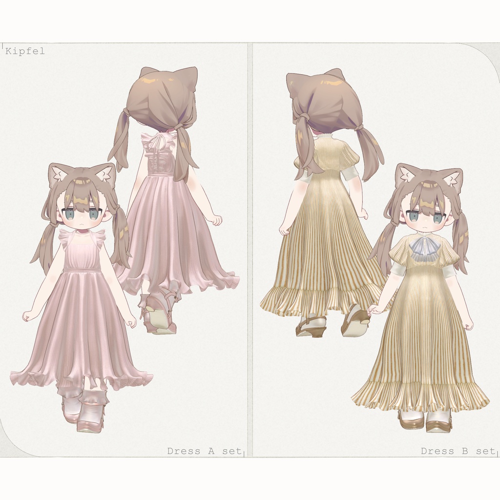 8アバター対応∴frilled petal layered dress