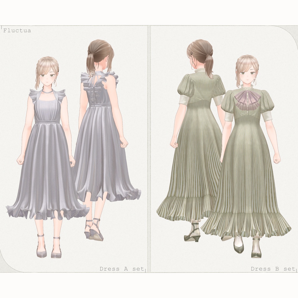 8アバター対応∴frilled petal layered dress