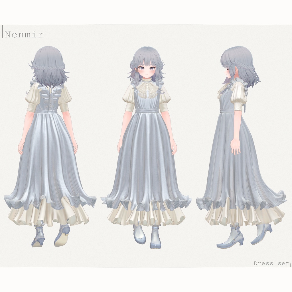 8アバター対応∴frilled petal layered dress