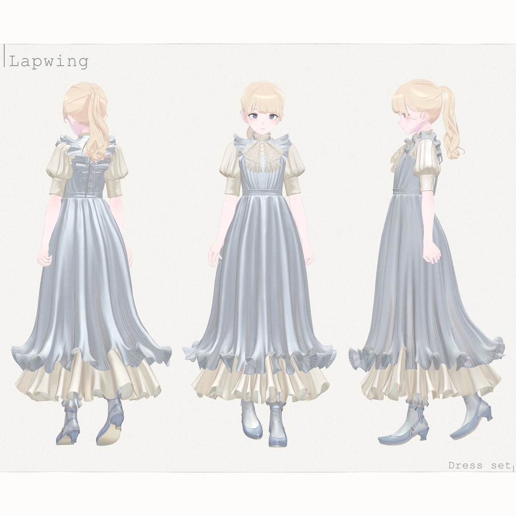8アバター対応∴frilled petal layered dress