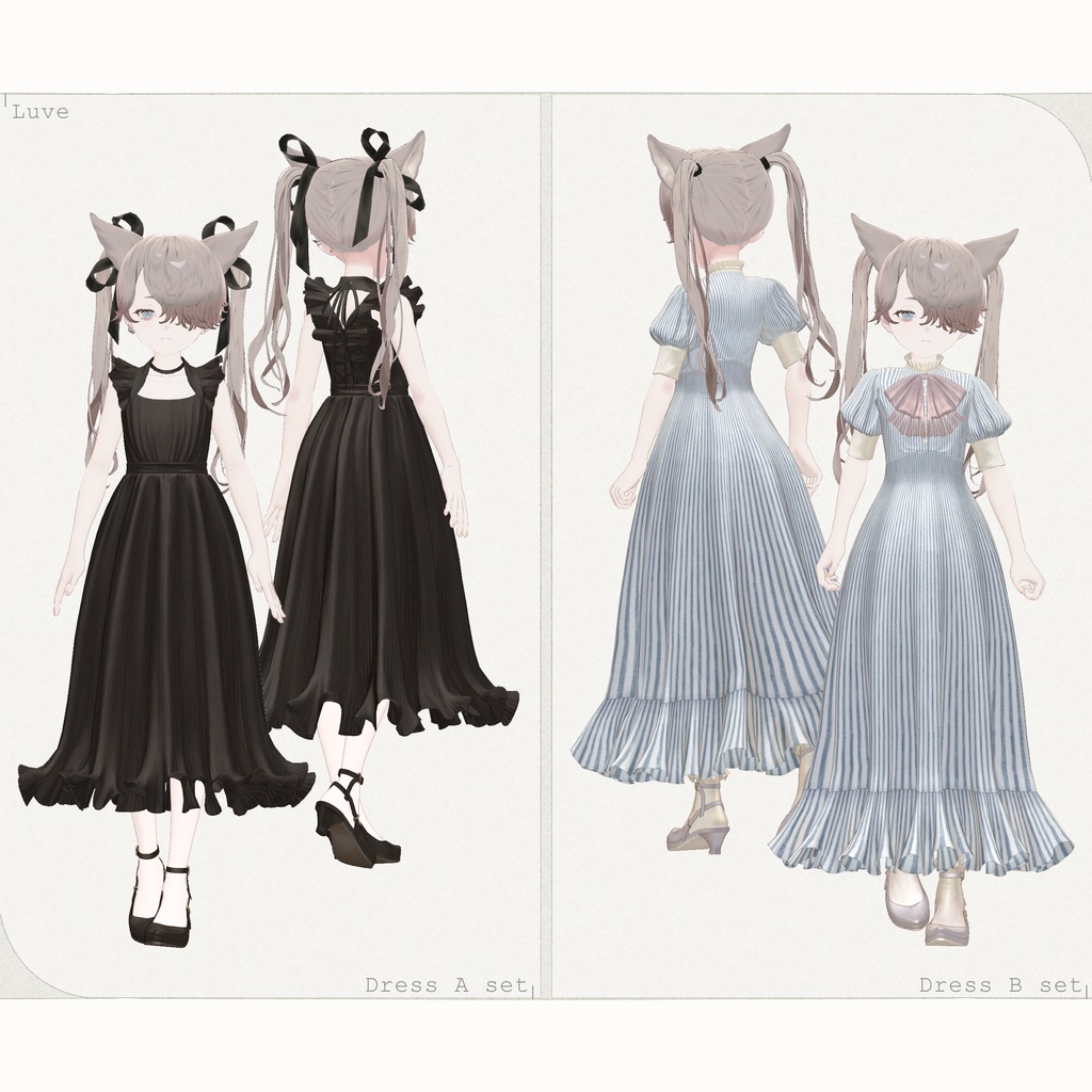 8アバター対応∴frilled petal layered dress