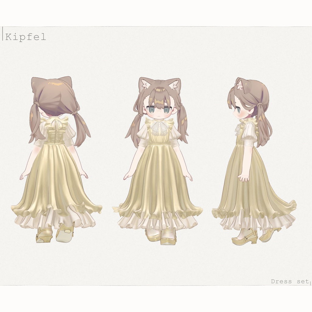 8アバター対応∴frilled petal layered dress