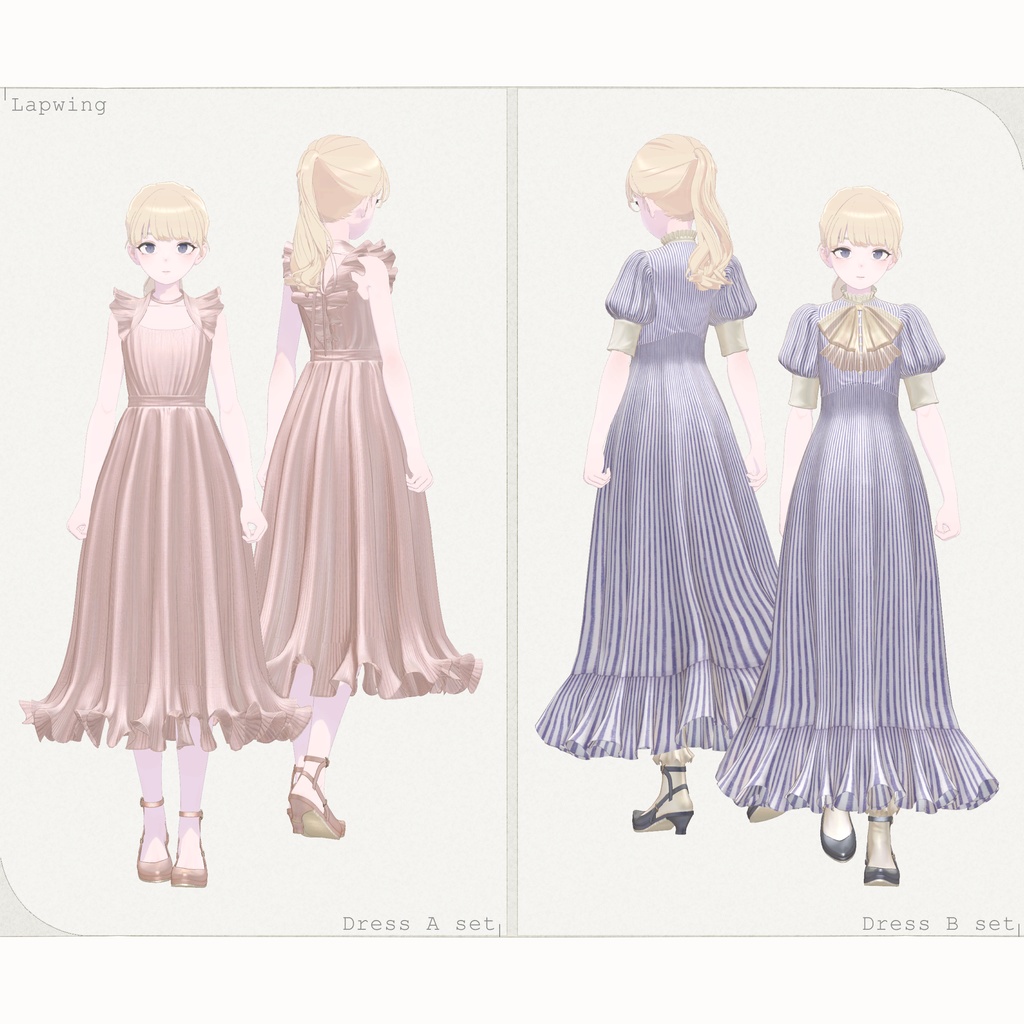 8アバター対応∴frilled petal layered dress