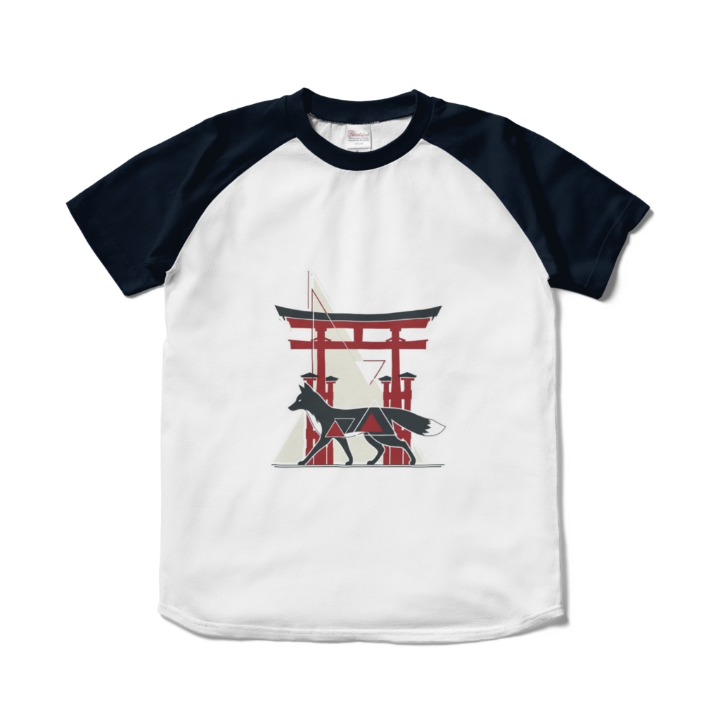 狐ラグランTシャツ1