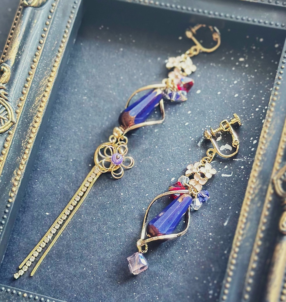 原神概念イヤアクセ_お花ビジューセノ(JB仕様