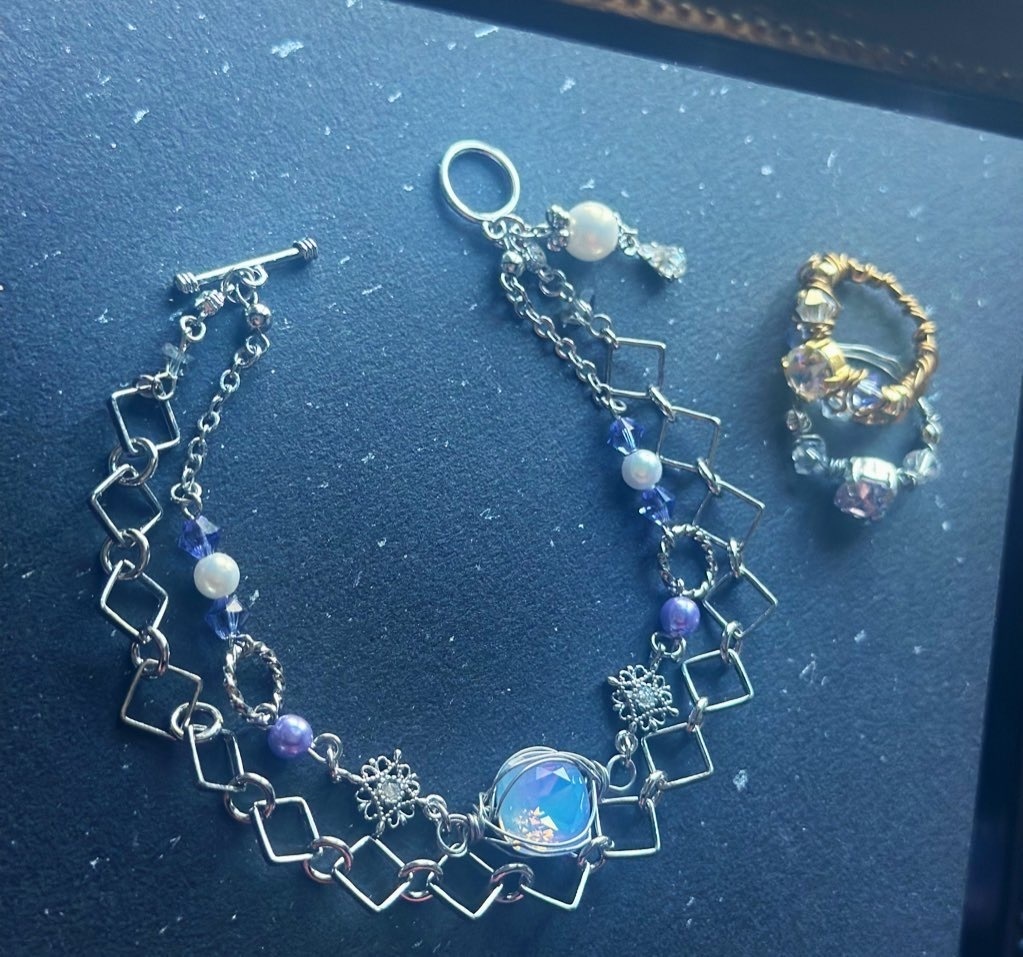 恋と深空/概念2連ビジューブレスレット