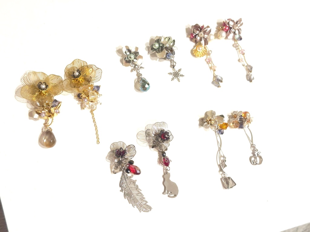 恋と深空/概念お花ビジューイヤアクセ(暗蝕 セイヤ)