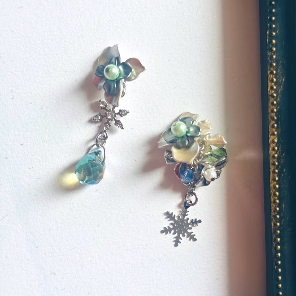 恋と深空/概念お花ビジューイヤアクセ レイ