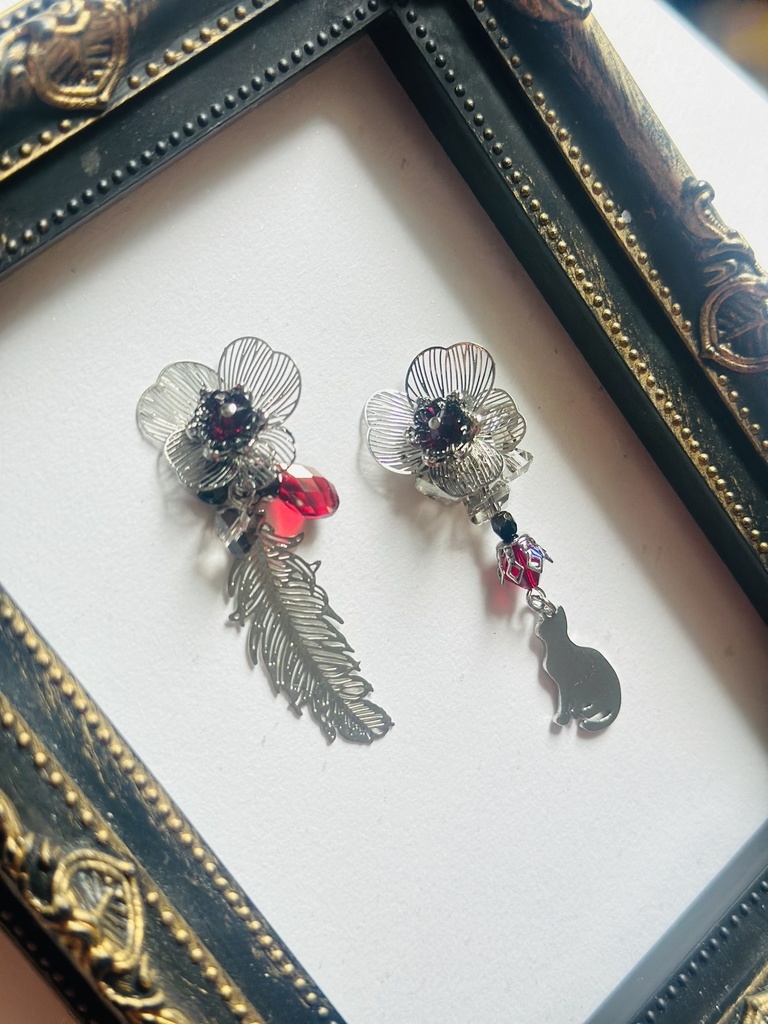 恋と深空/概念お花ビジューイヤアクセ シン主