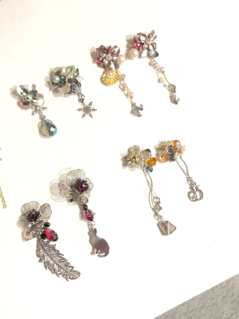 恋と深空/概念お花ビジューイヤアクセ マヒル