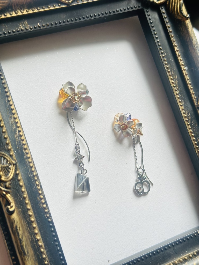 恋と深空/概念お花ビジューイヤアクセ マヒル