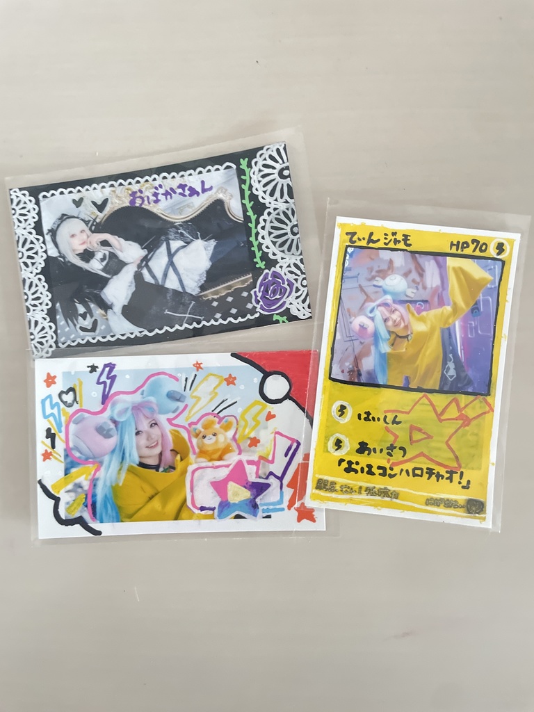 落書きチェキ風カード(コスプレ)