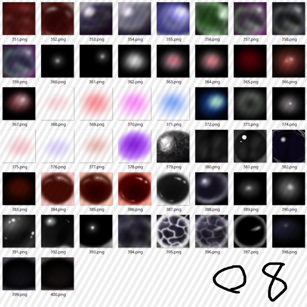 【無料】量産型 手書きマットキャップ パック/400種超え