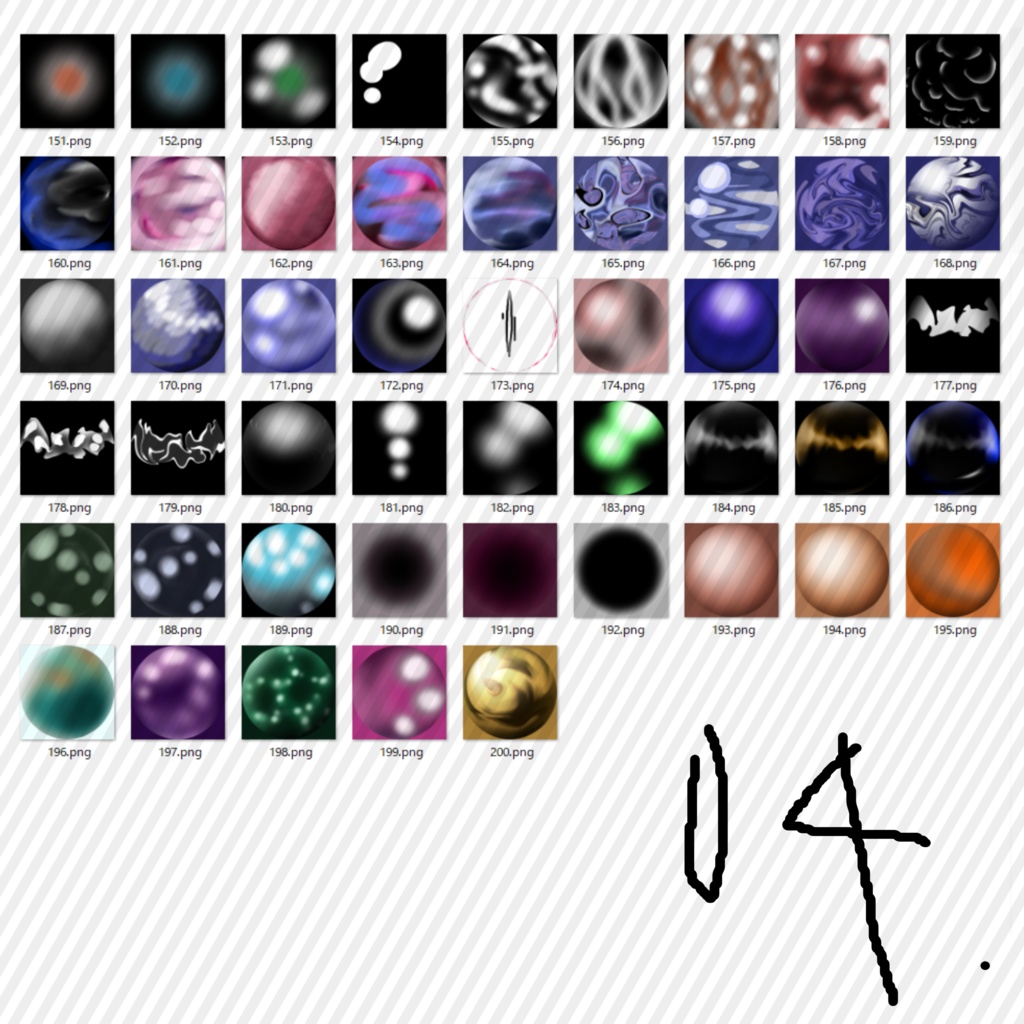 【無料】量産型 手書きマットキャップ パック/400種超え