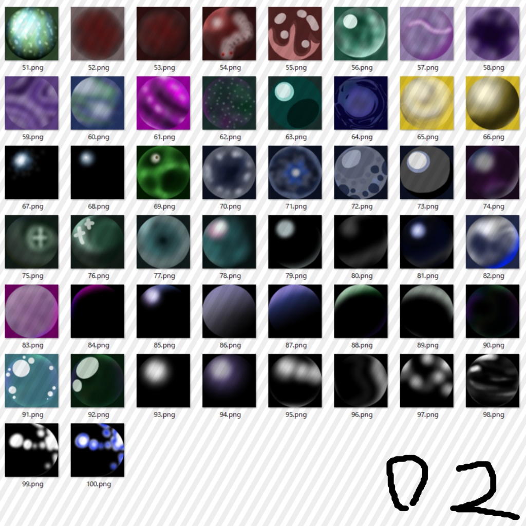 【無料】量産型 手書きマットキャップ パック/400種超え