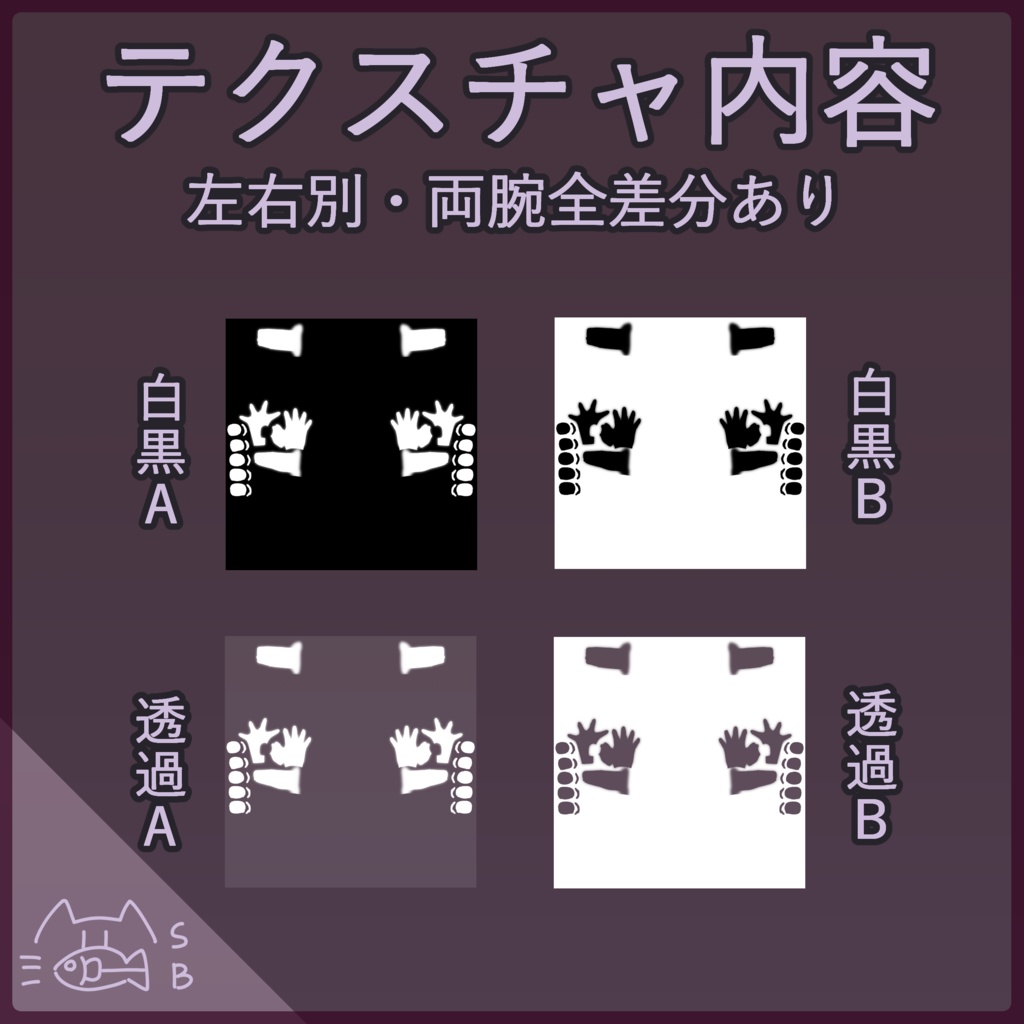 【無料】上肢変質 マスクテクスチャ/Sio・しなの向け