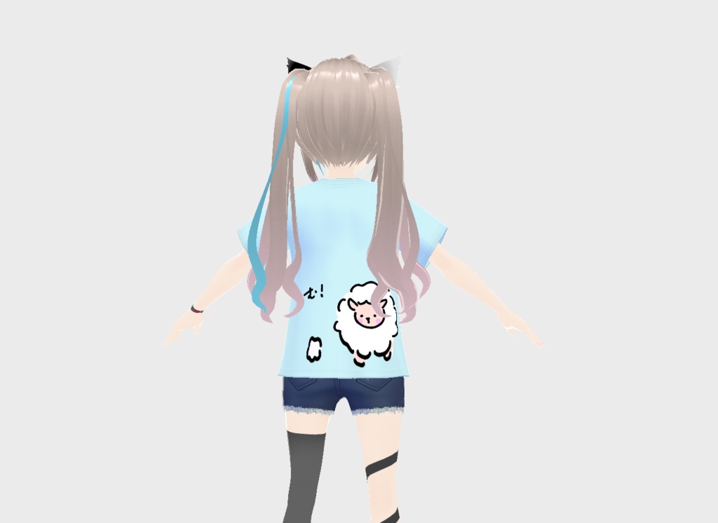 【無料版あり】🐾💓前方親父面Tシャツ【vroid】