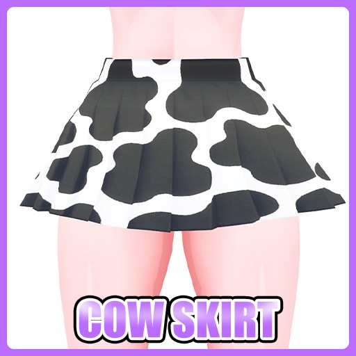 [VRoid] Cute Cow Mini Skirt / 「かわいい牛のミニスカート」