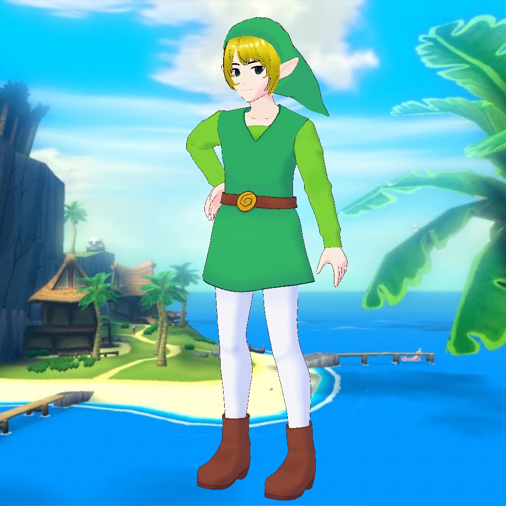 Free VRoid Toon Link Cosplay Zelda the Wind Waker