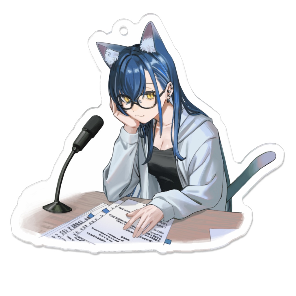【ラジオ開始記念】PurringRadio ビジュアルアクリルキーホルダー