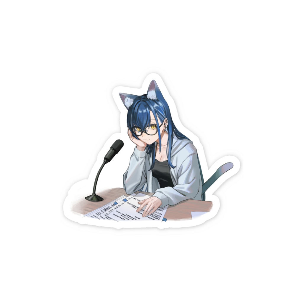 【ラジオ開始記念】PurringRadio ビジュアルステッカー