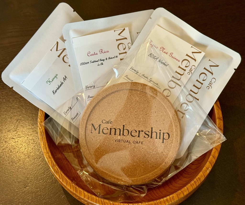CafeMembership コースター/３種のコーヒー豆セット