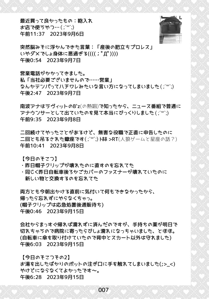 【今日のそこつ2】